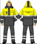 Костюм утепленный (куртка,брюки), ХЛ35/ПЭ65  серо-желтый