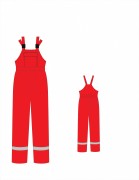 Полукомбинезон мужской  ЗМи, часть костюма, (пр-во,красный)  