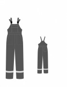 Полукомбинезон мужской  ЗМи, часть костюма, (пр-во,серый)  